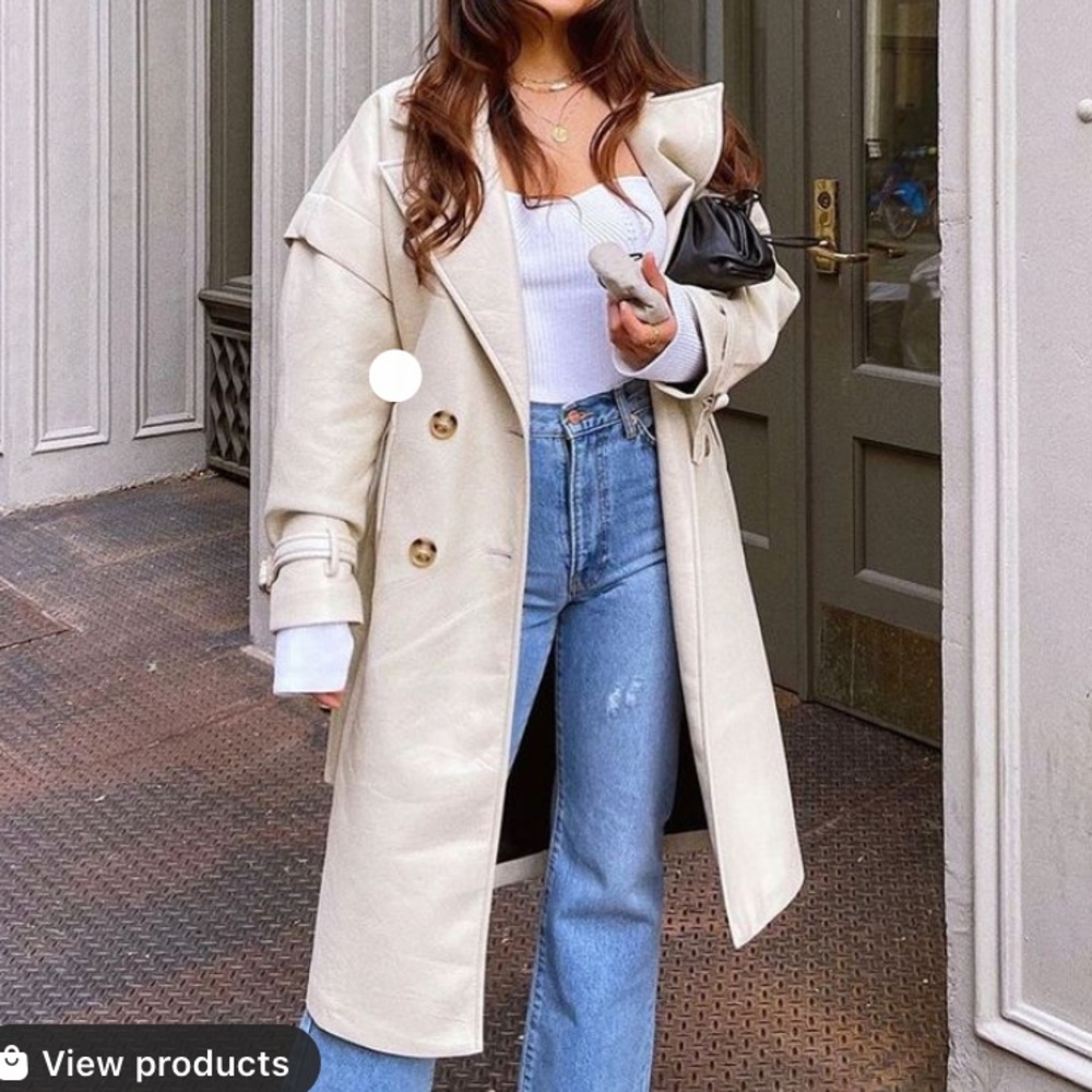 Apparis vegan leather trench coat jacket Kiera